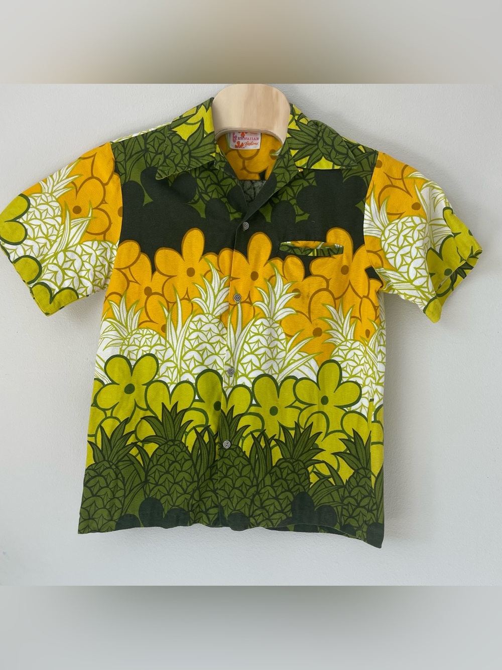 Vintages 70s Sears Hawaiian Fashions Shirt Mens size L Whimsigoth Resortcore